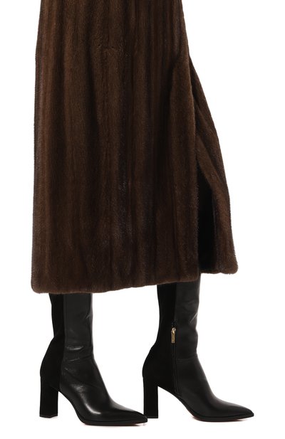 Кожаные сапоги SANTONI черного цвета по цене 132500 руб., арт. WSEG71187PC4THAH, фото 3 Кожаные сапоги SANTONI, арт. WSEG71187PC4THAH, фото 3