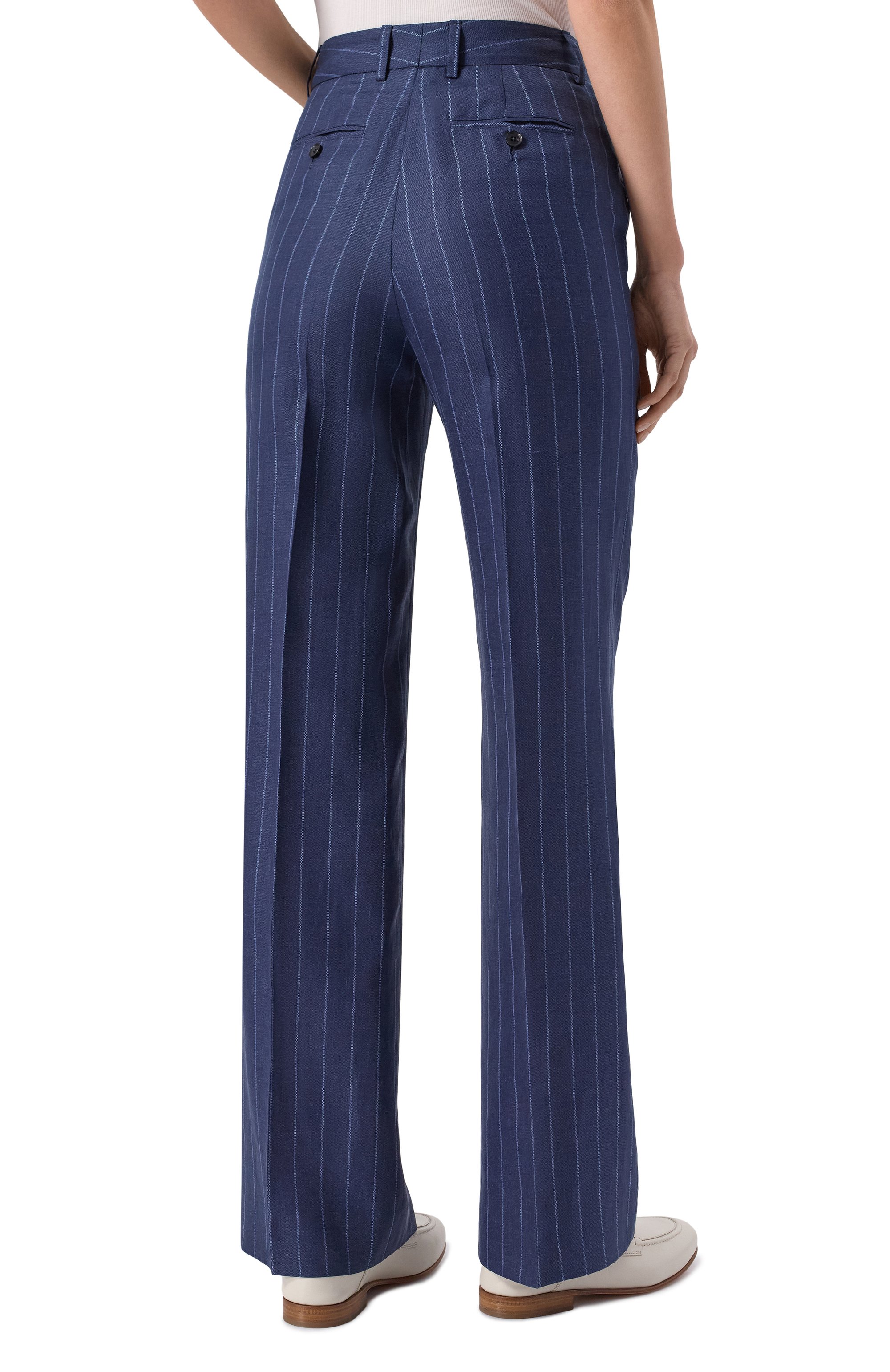 Брюки изо льна и шерсти KITON, арт. D48109K0603E10, фото 4