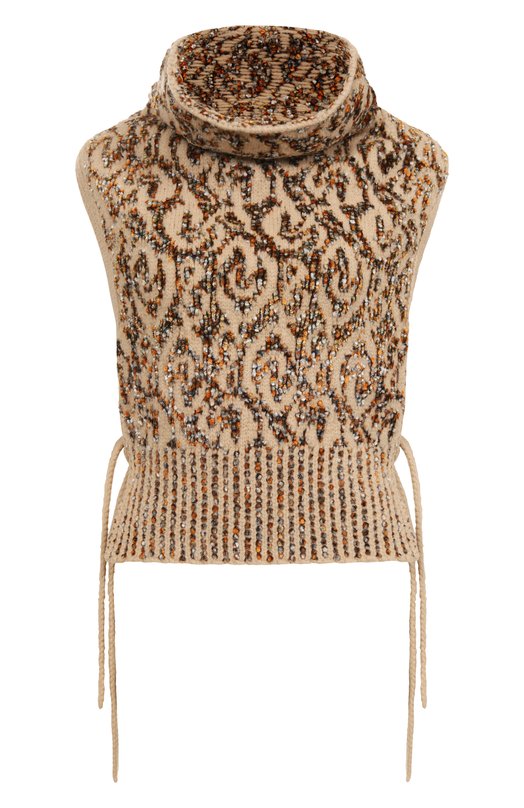 Жилет из шерсти и вискозы Dries Van Noten 011247-2734-103 Бежевый 011247-2734-103