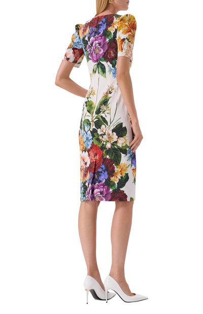 Платье из хлопка и вискозы DOLCE & GABBANA, арт. F6TYCT/FSRQU, фото 4