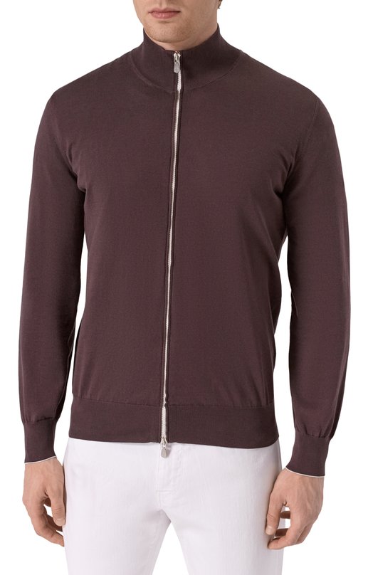 Хлопковый кардиган Brunello Cucinelli M2900106 Коричневый  M2900106 Фото 3