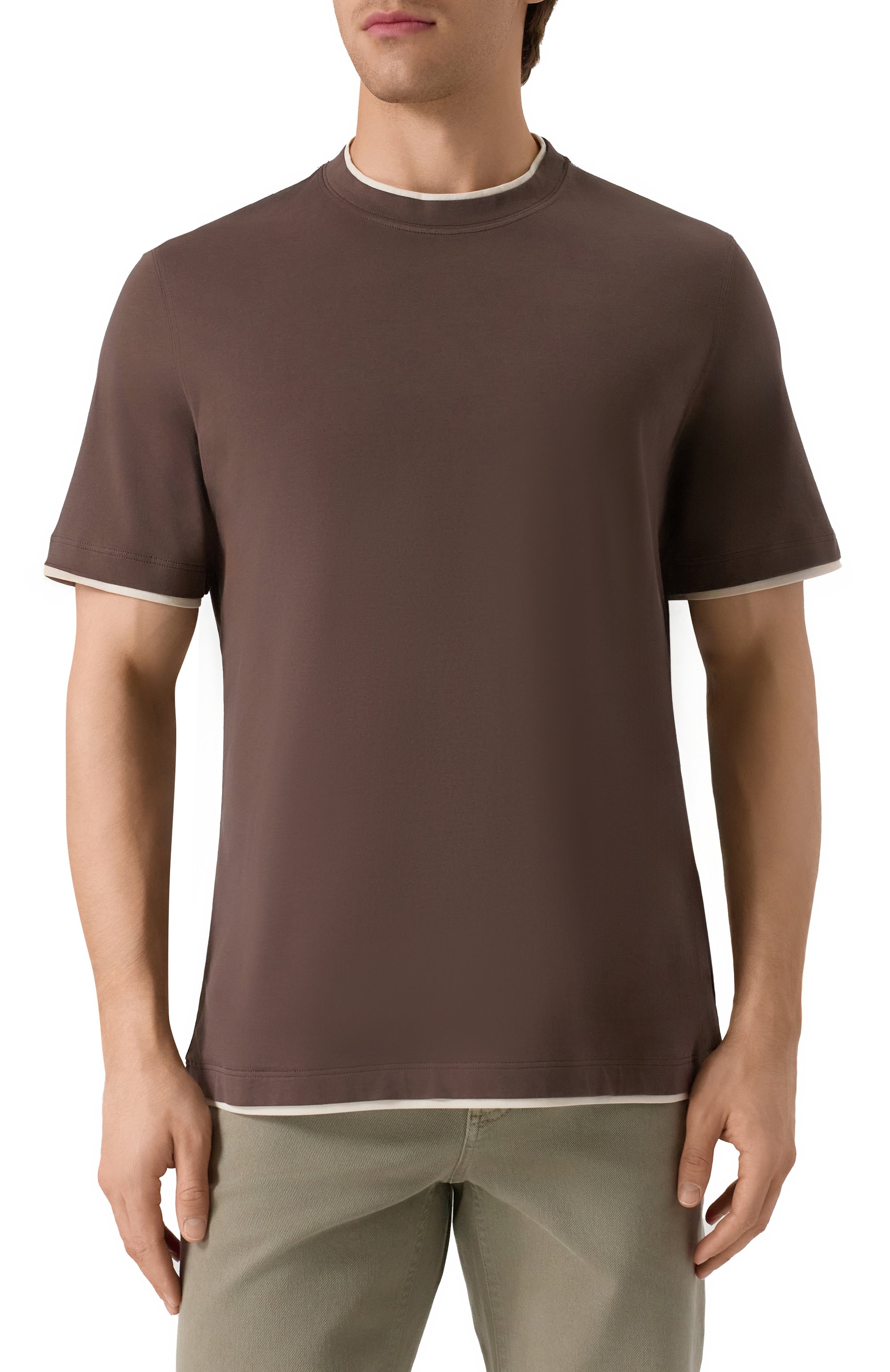 Хлопковая футболка BRUNELLO CUCINELLI, арт. M0B137427, фото 3