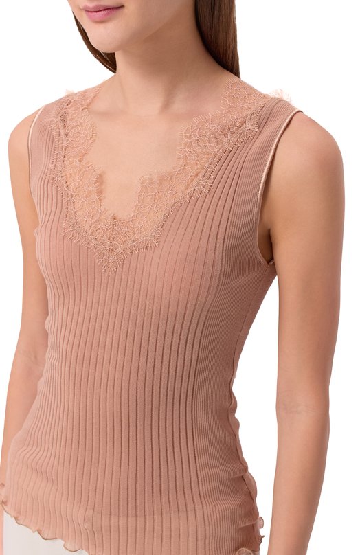 Хлопковая майка Zimmerli 207-2801 Бежевый  207-2801 Фото 5