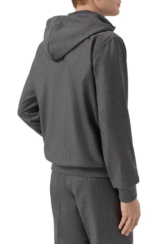 Толстовка из шерсти и кашемира Capobianco 19M403.FA00. Серый  19M403.FA00. Фото 4