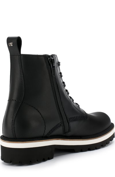 Кожаные ботинки на контрастной подошве DSQUARED2, арт. 54261/28-35, фото 3