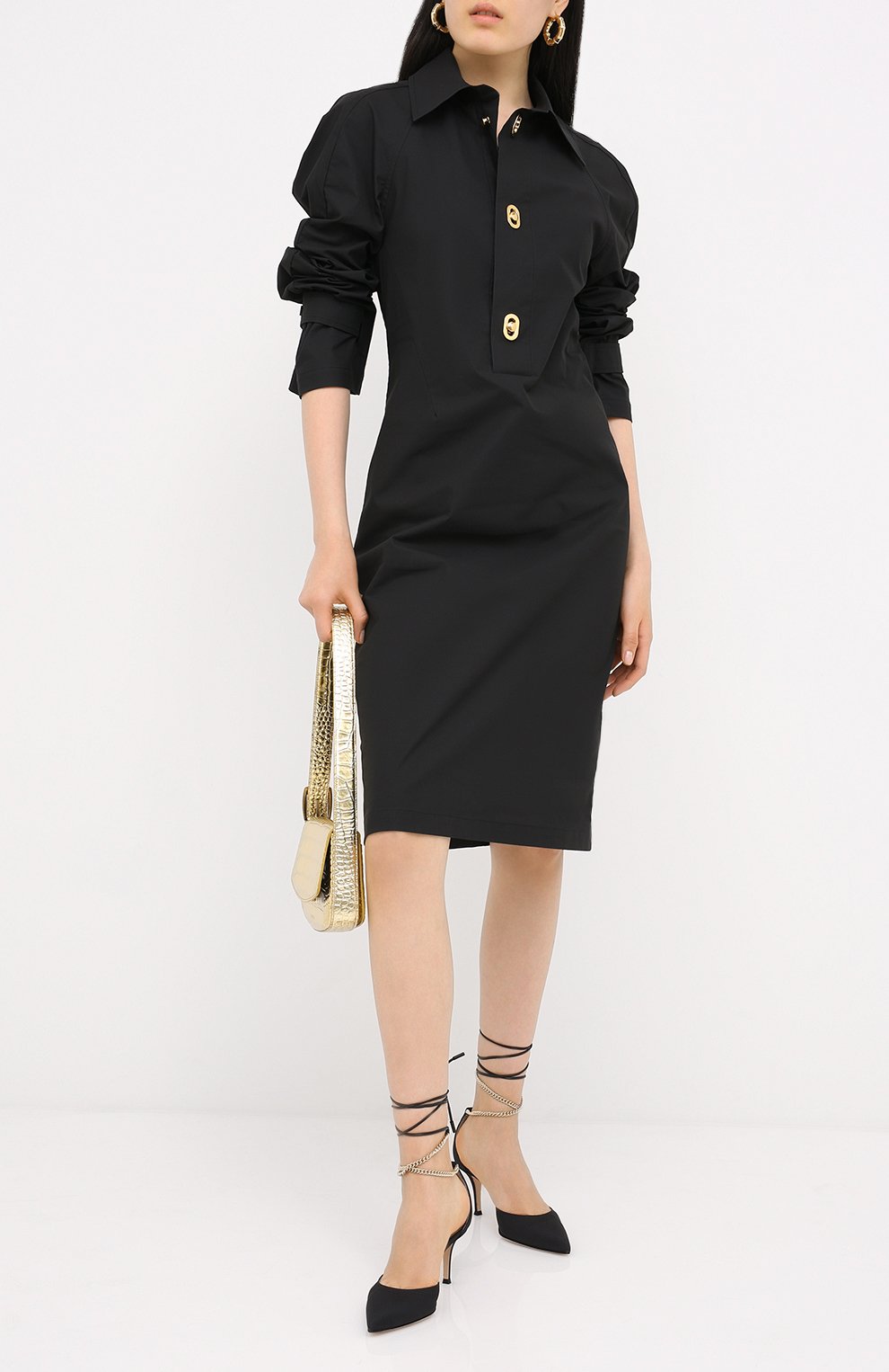 Текстильные туфли kira d'orsay 70 GIANVITO ROSSI, арт. G40137.70RIC.CXNNENE, фото 2