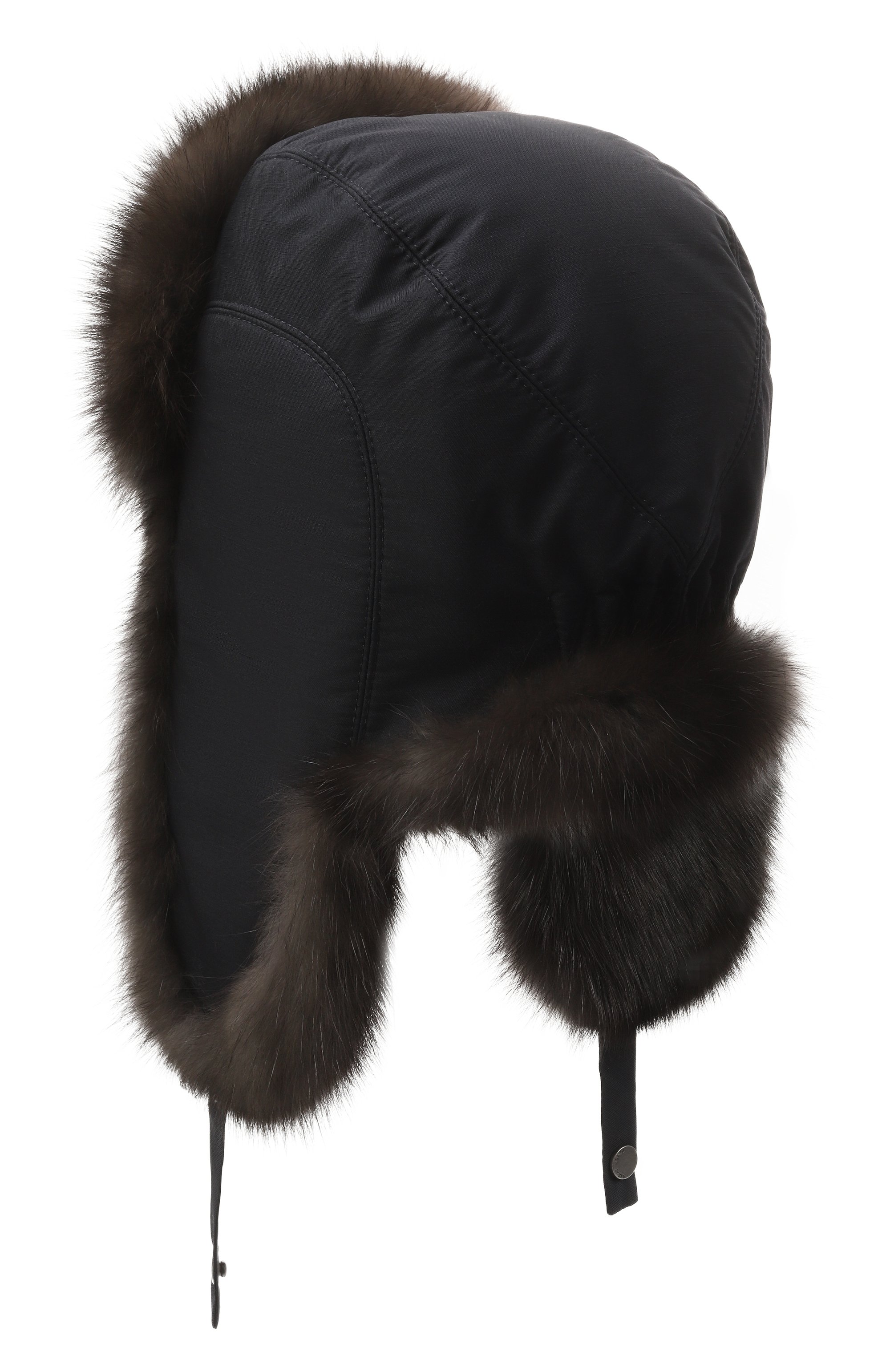 Шапка-ушанка modern с мехом соболя BLACK SABLE, арт. BS-MHMP-EB, фото 2