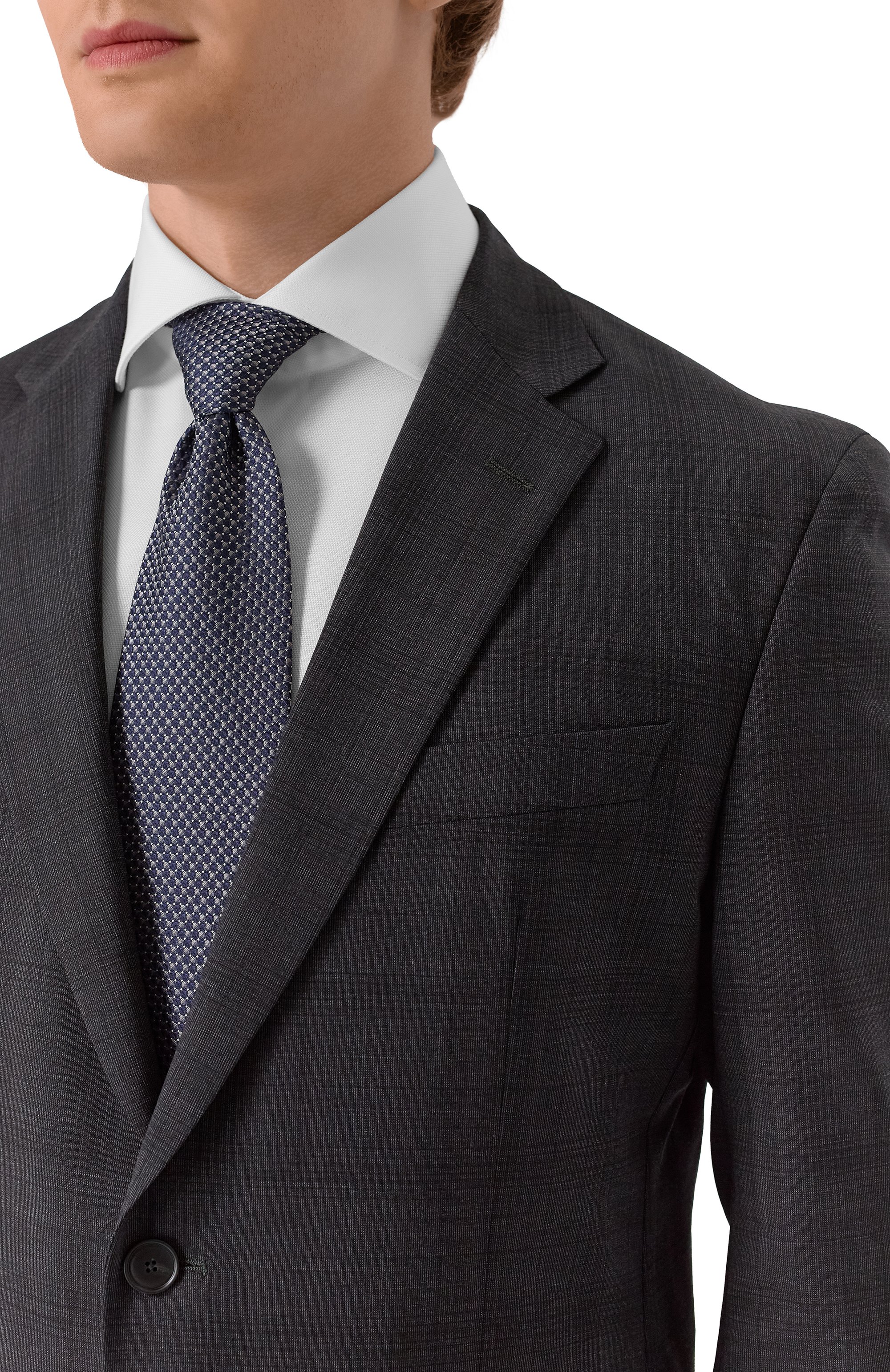 Шерстяной костюм BOSS темно-серого цвета по цене 105000 руб., арт. 50546092, фото 7 Шерстяной костюм BOSS, арт. 50546092, фото 7