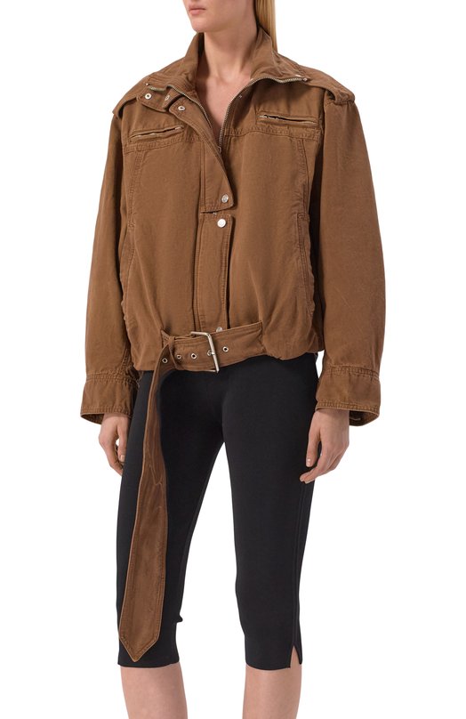 Хлопковая куртка Blumarine 2J228A Коричневый  2J228A Фото 3