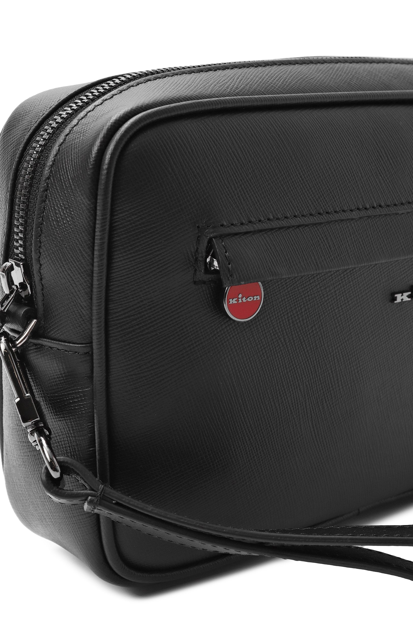 Борсетка KITON черного цвета по цене 124500 руб., арт. UBA0011N01269, фото 5 Борсетка KITON, арт. UBA0011N01269, фото 5