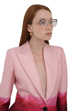 Женские оправа MYKITA золотого цвета, арт. KELSEY/CHAMPAGNEG0LD/JETBLACK/CLEAR 521 | Фото 2 (Региональные ограничения белый список (Axapta Mercury): Не проставлено, RU; Нос: Не проставлено; Тип очков: Оправа; Оптика Гендер: оптика-женское)