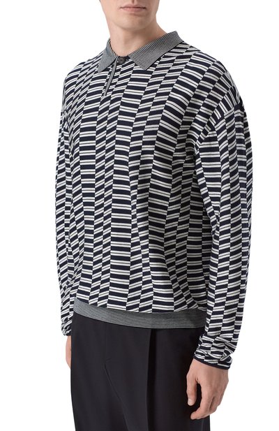 Поло из вискозы и шерсти GIORGIO ARMANI, арт. GM003315/AF25099, фото 3