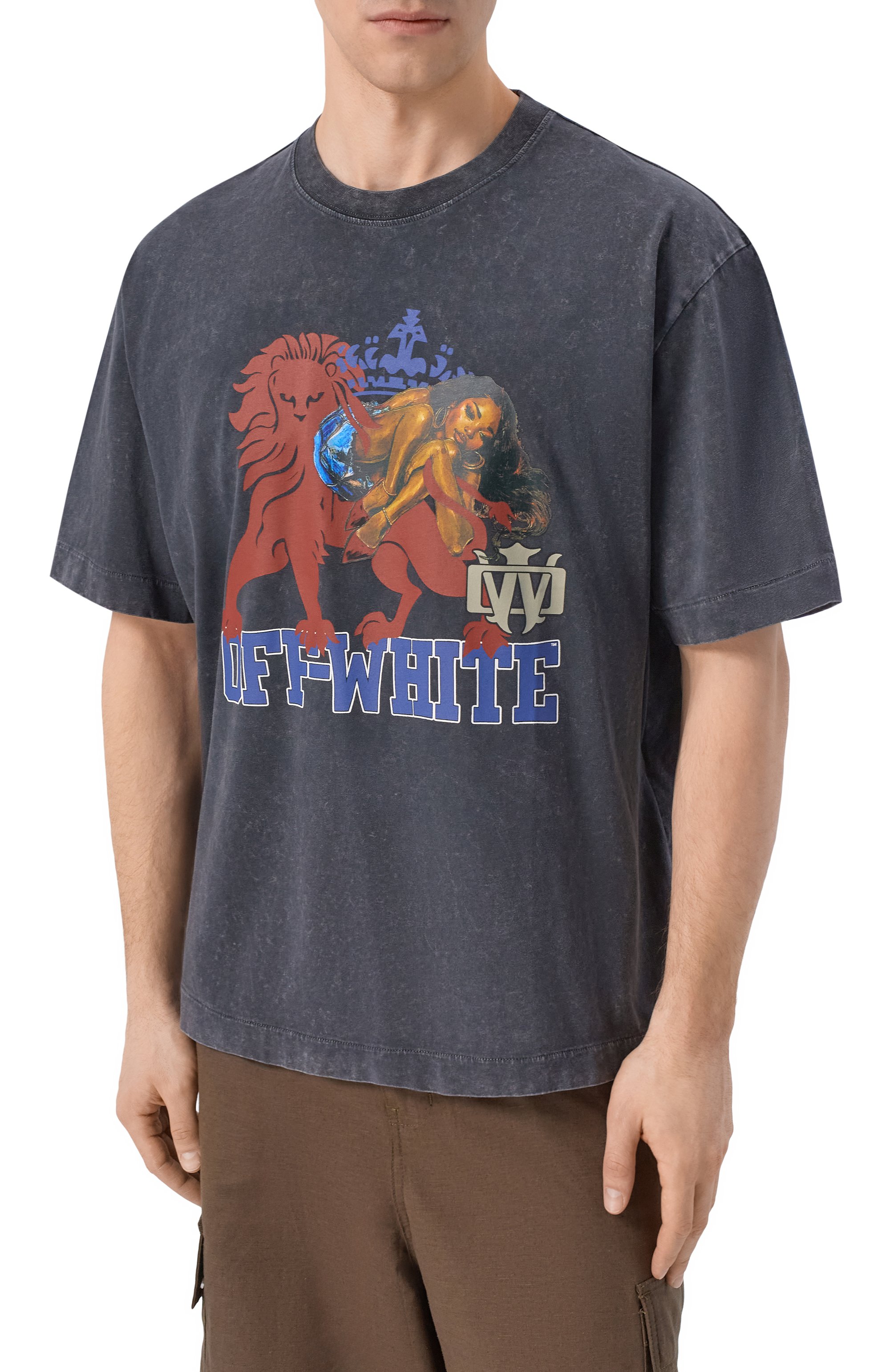 Хлопковая футболка OFF-WHITE, а рт. 0MAA120S26JER005, фото 3