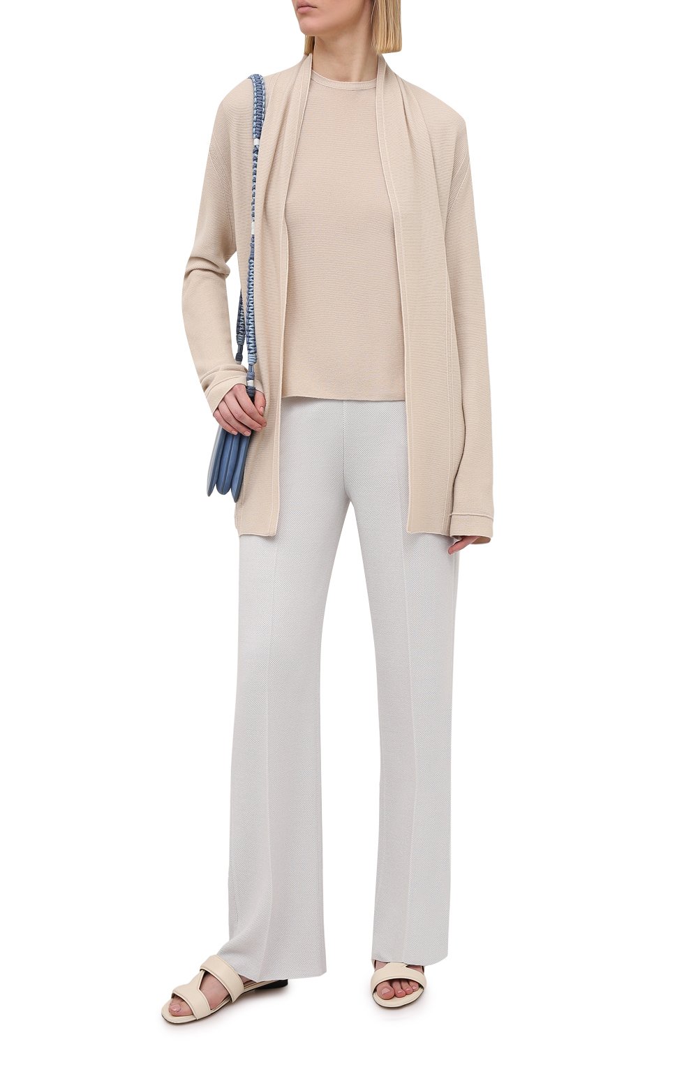 Брюки из кашемира и шелка LORO PIANA светло-серого цвета по цене 199500 руб., арт. FAL2062, фото 2 Брюки из кашемира и шелка LORO PIANA, арт. FAL2062, фото 2