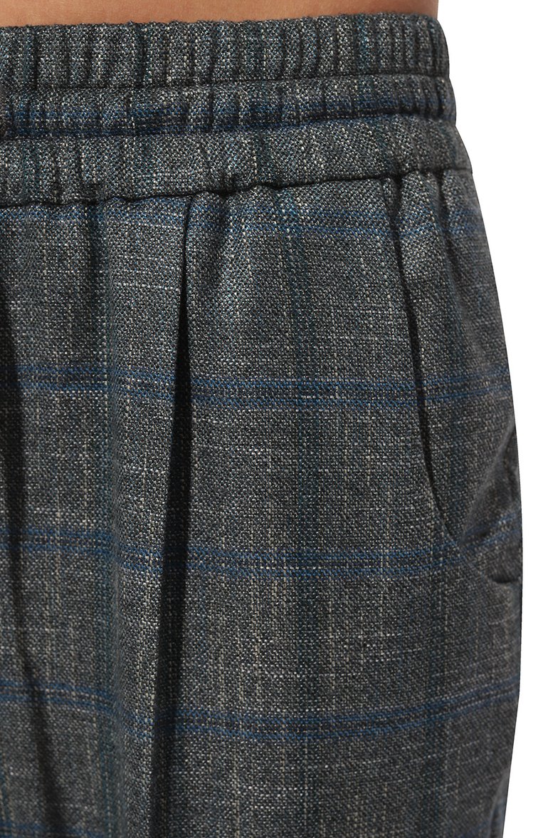 Женские брюки из шерсти и вискозы KITON синего цвета, арт. D37102K0511C | Фото 5 (Материал внешний: Вискоза, Шерсть; Длина (брюки, джинсы): Стандартные; Силуэт Ж (брюки и джинсы): Прямые; Стили: Кэжуэл; Женское Кросс-КТ: Брюки-одежда)