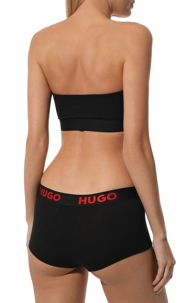 Хлопковые трусы-шорты HUGO черного цвета по цене 2760 руб., арт. 50495818, фото 3 Хлопковые трусы-шорты HUGO, арт. 50495818, фото 3