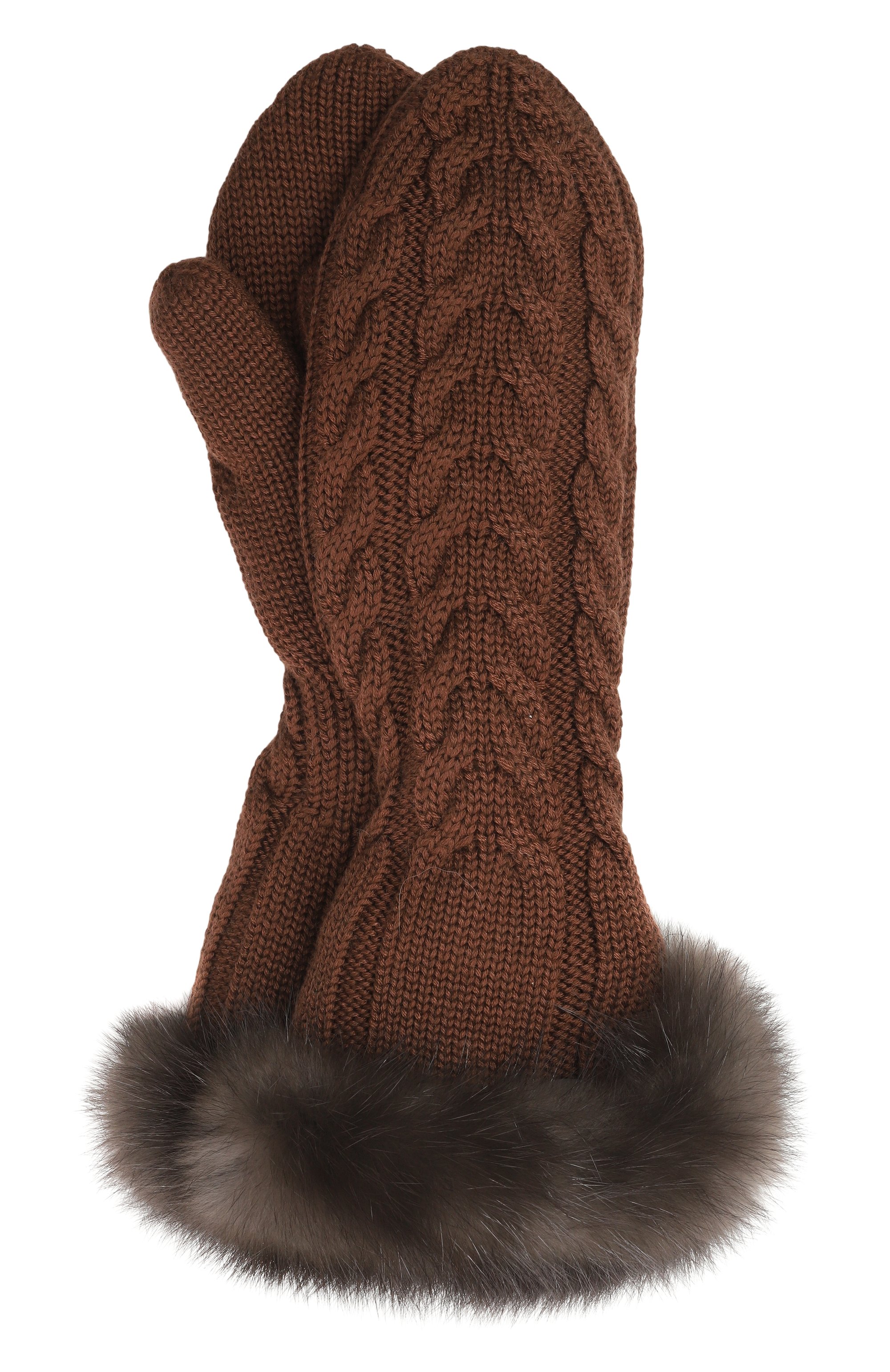 Кашемировые варежки с отделкой из соболя BLACK SABLE, арт. BS-ACSKV-EB, фото 1