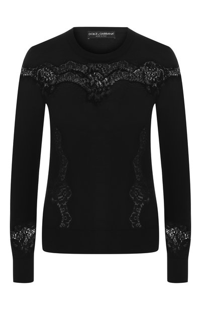 Женский пуловер из шерсти и хлопка DOLCE & GABBANA, арт. FX361T/JAVNS
