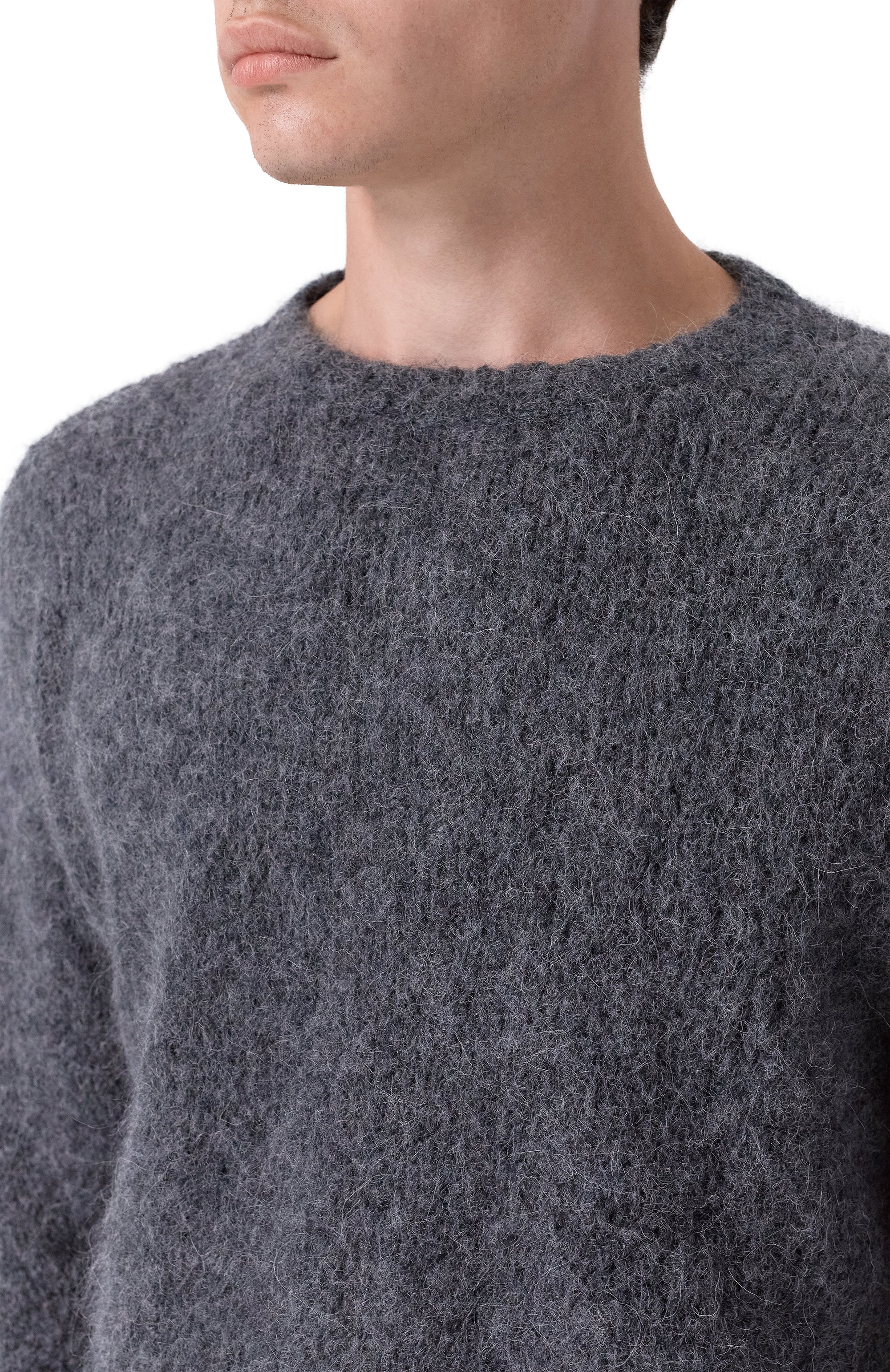 Шерстяной джемпер NEVER ENOUGH темно-серого цвета по цене 52100 руб., арт. MKN083, фото 5 Шерстяной джемпер NEVER ENOUGH, арт. MKN083, фото 5