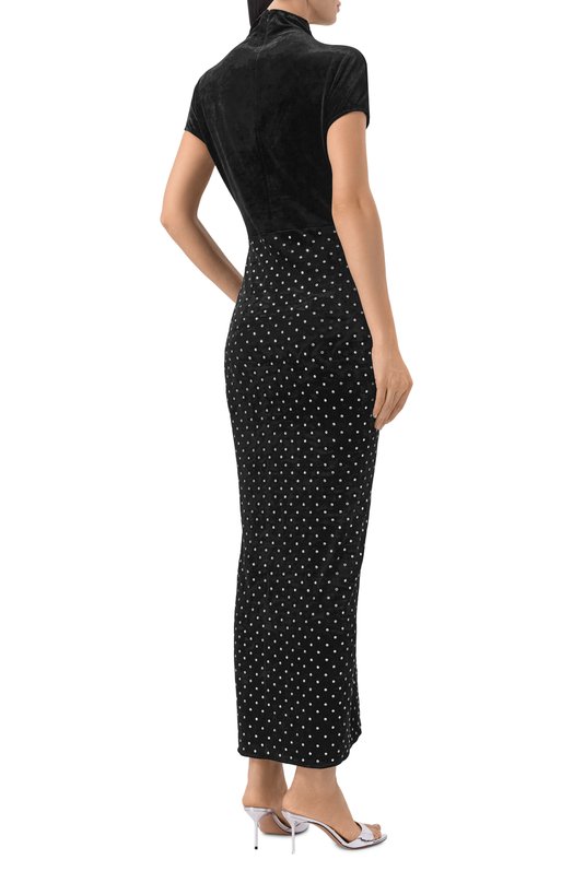 Бархатное платье Alaia AA9R2896X094C Чёрный  AA9R2896X094C Фото 3