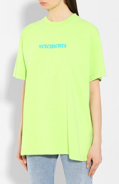 Футболка VETEMENTS, арт. SS20TR305 1610/W/FLU0 GREEN, фото 3