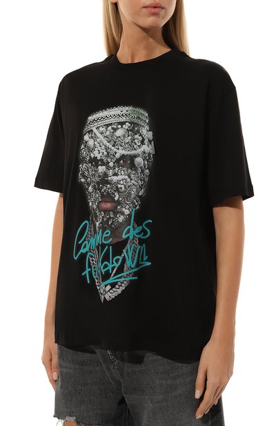 Хлопковая футболка COMME DES FUCKDOWN черного цвета по цене 6150 руб., арт. CFABW01182, фото 3 Хлопковая футболка COMME DES FUCKDOWN, арт. CFABW01182, фото 3