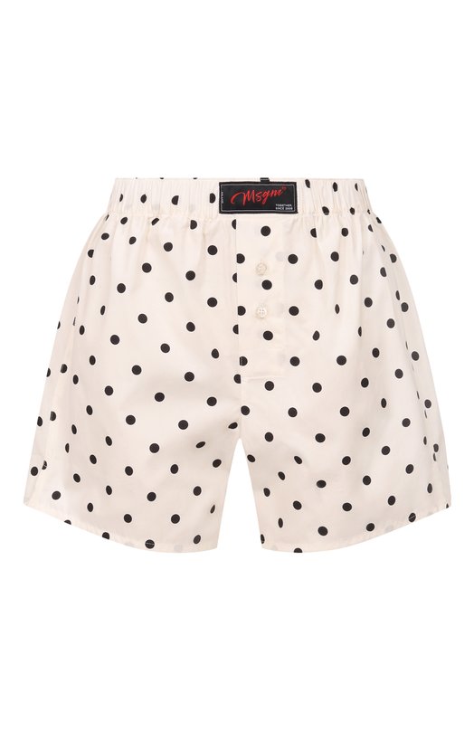 Хлопковые шорты MSGM 4042MDI01 267353/267353 Кремовый 4042MDI01 267353/267353
