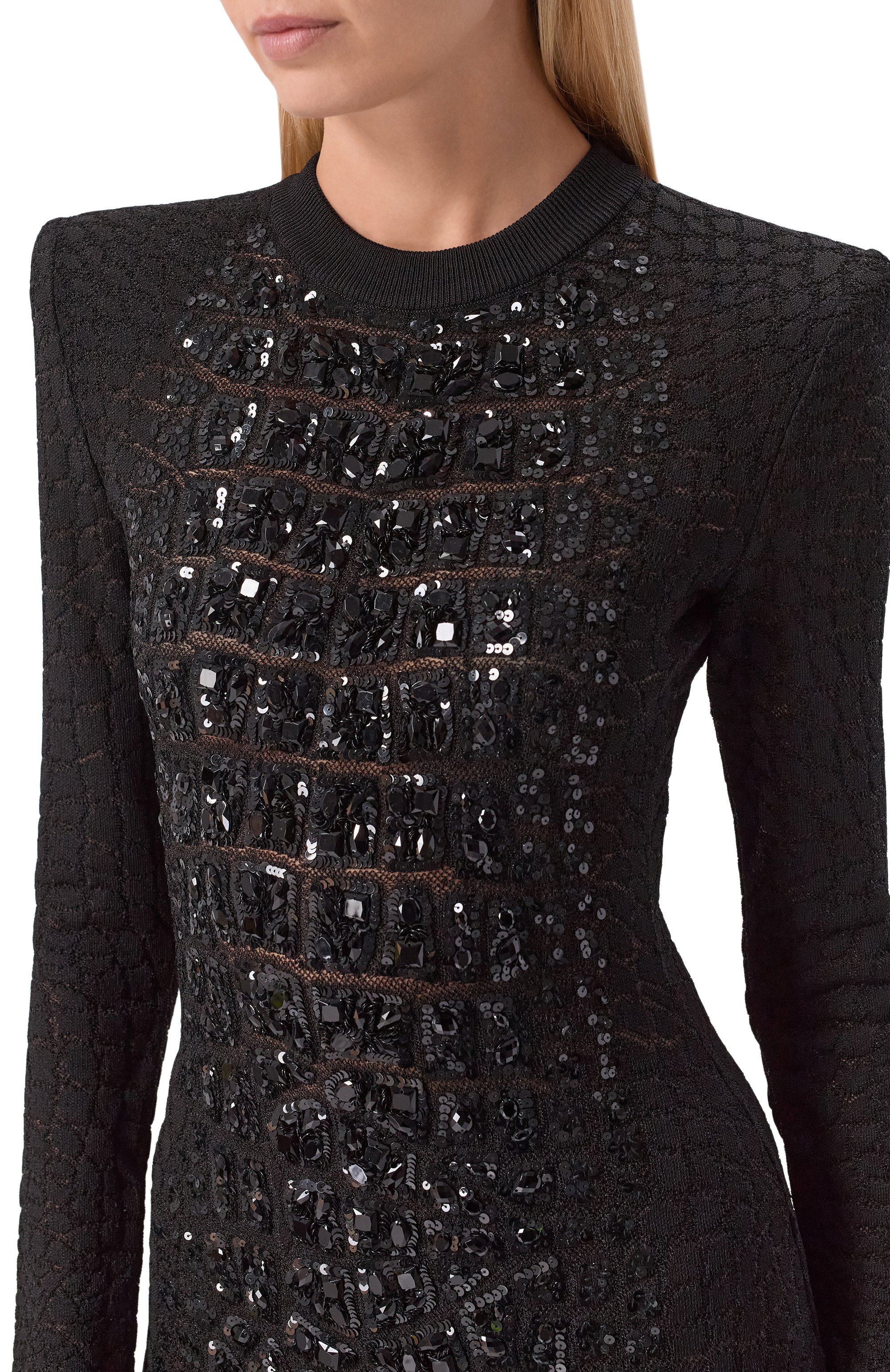 Платье из вискозы BALMAIN, арт. FF0R8012/97KI, фото 5