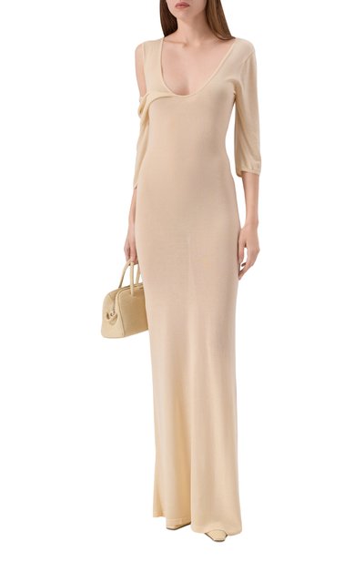 Платье AYA MUSE бежевого цвета по цене 96150 руб., арт. AMFW2505, фото 2 Платье AYA MUSE, арт. AMFW2505, фото 2