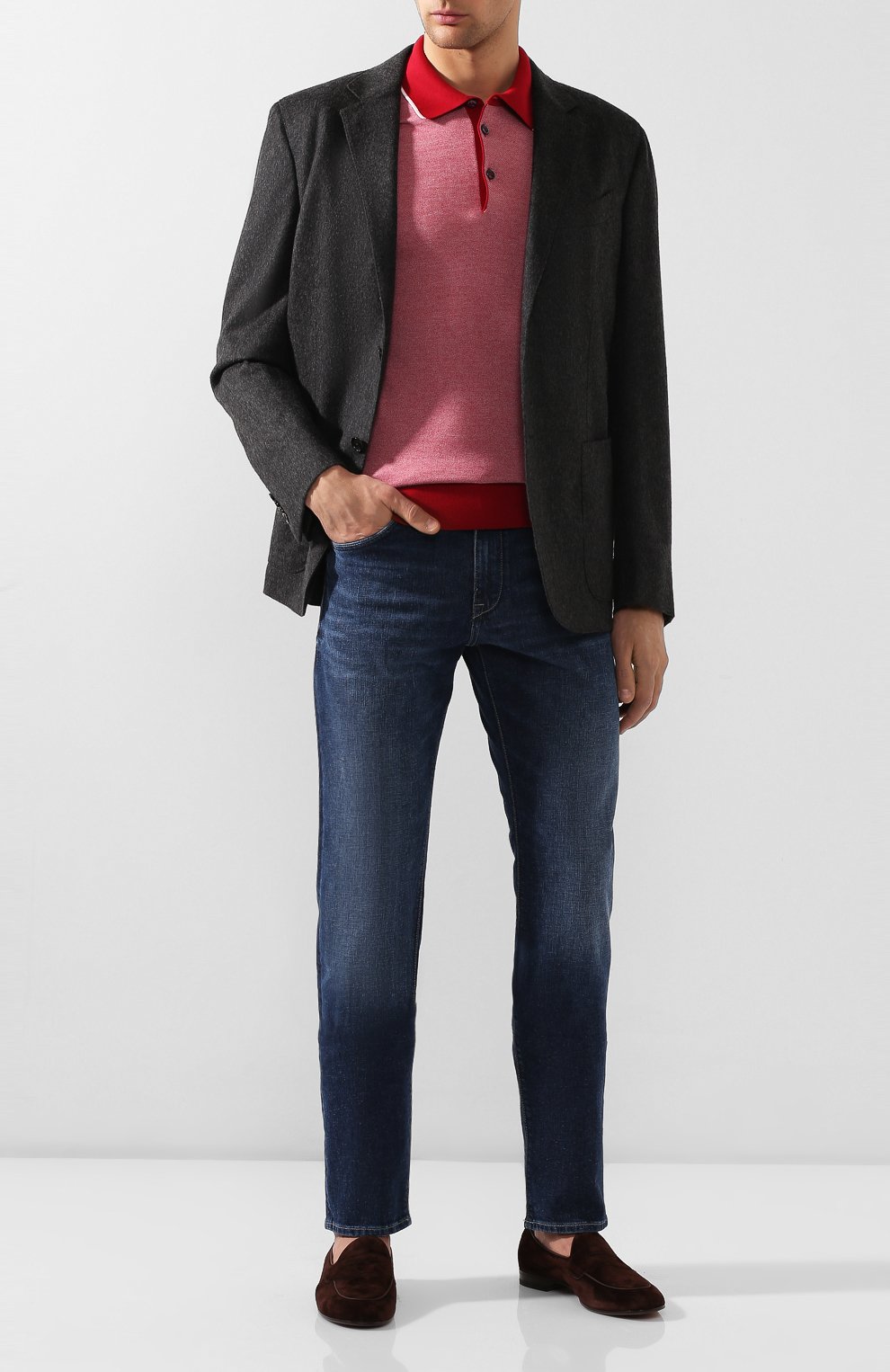 Поло из смеси хлопка и кашемира FIORONI, арт. MK20608C2, фото 2