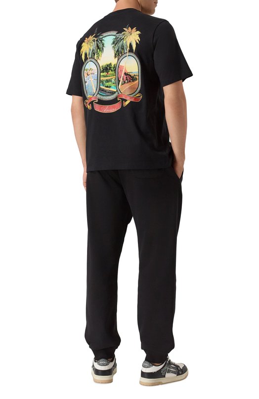 Хлопковая футболка Amiri AMJYTE1217 Чёрный  AMJYTE1217 Фото 2