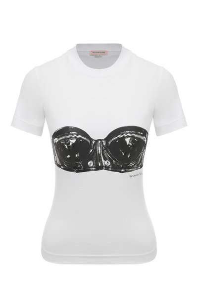 Хлопковая футболка ALEXANDER MCQUEEN, арт. 752355, фото 1