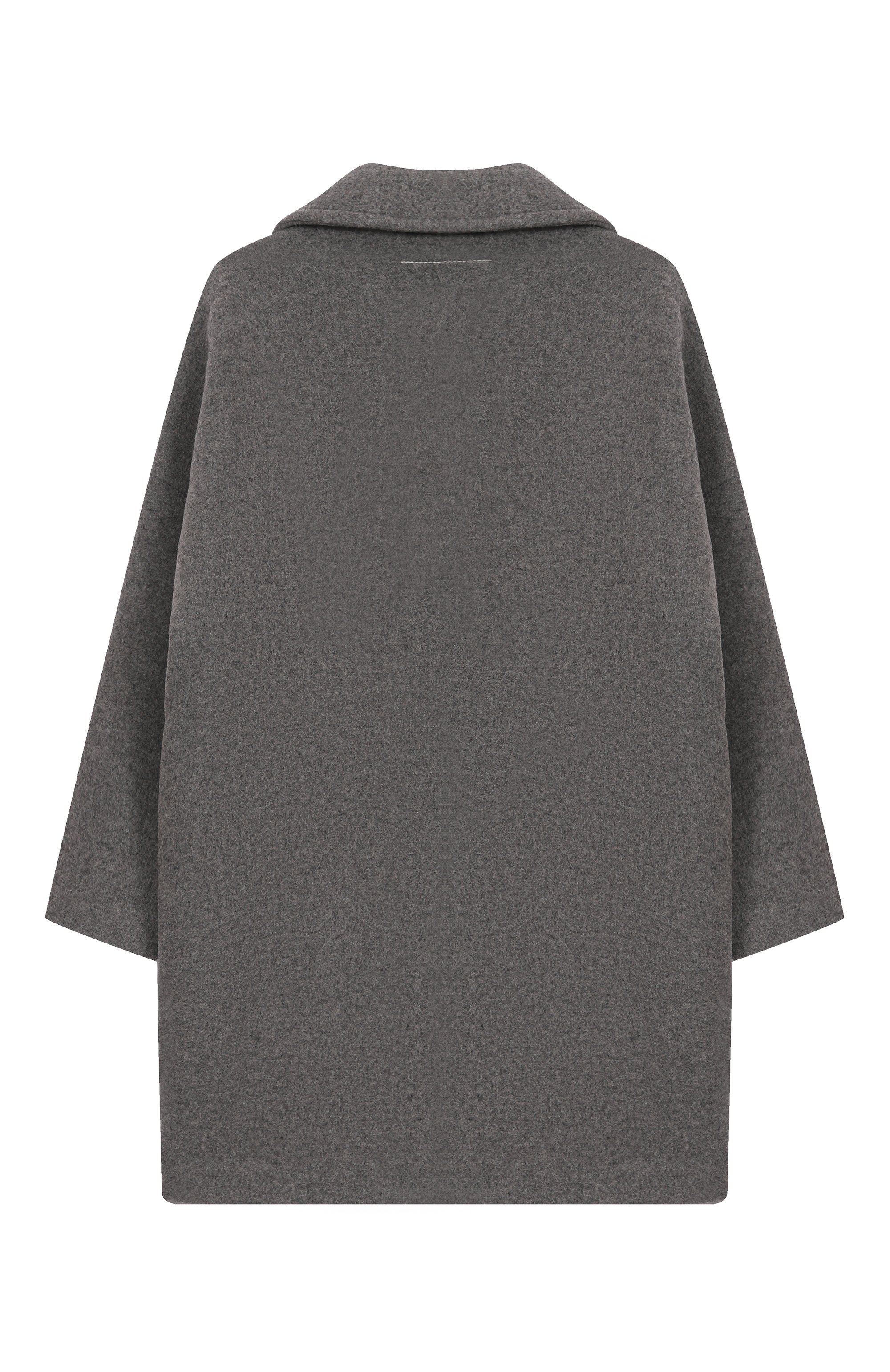 Шерстяное пальто MM6 серого цвета по цене 65200 руб., арт. M60833/MM00W, фото 2 Шерстяное пальто MM6, арт. M60833/MM00W, фото 2
