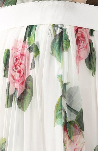Шелковая юбка DOLCE & GABBANA белого цвета по цене 354000 руб., арт. F4B0WT/HS19S, фото 5 Шелковая юбка DOLCE & GABBANA, арт. F4B0WT/HS19S, фото 5