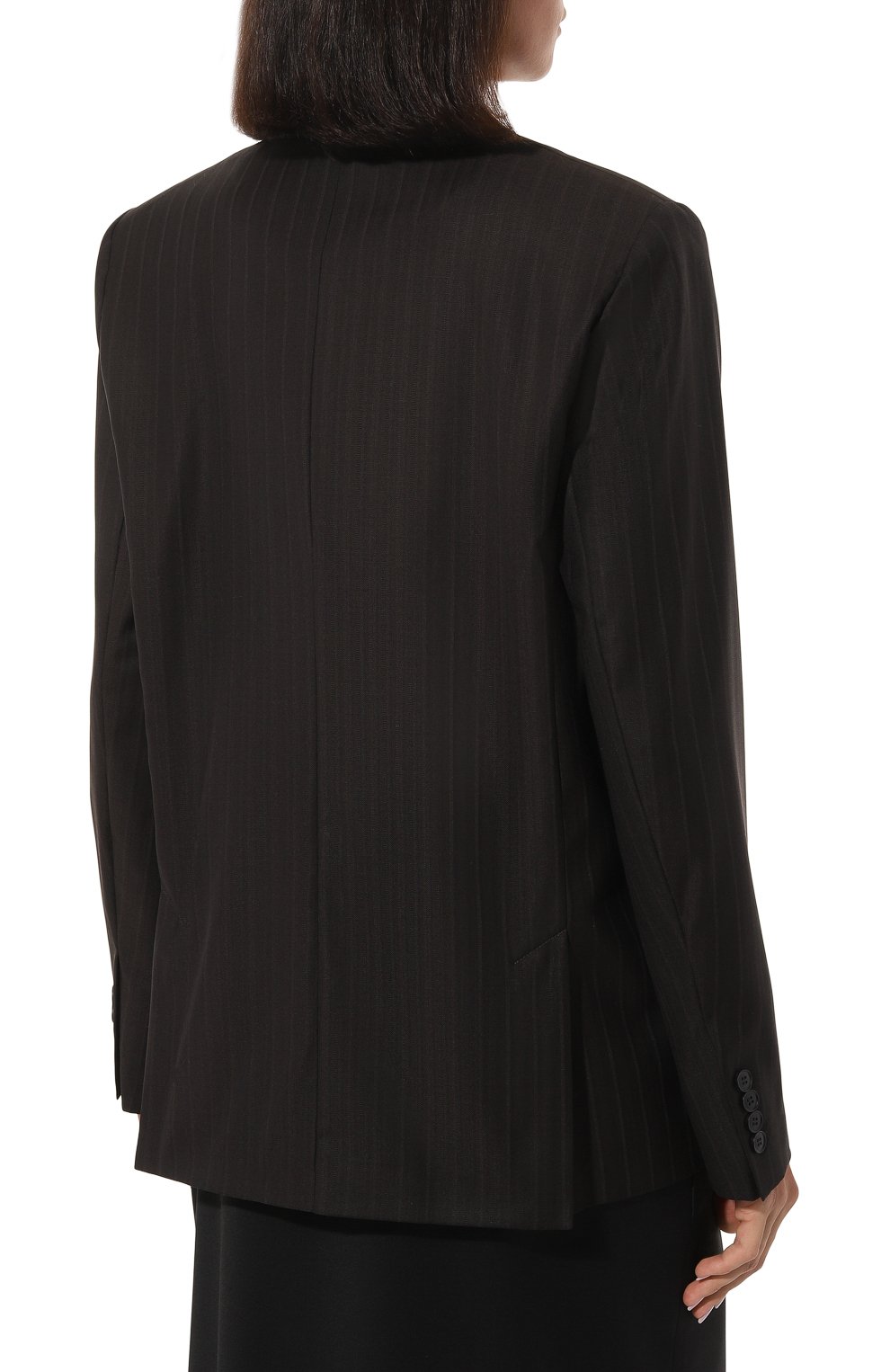 Шерстяной жакет LESYANEBO коричневого цвета по цене 58000 руб., арт. SS23/H-796/Tr, фото 4 Шерстяной жакет LESYANEBO, арт. SS23/H-796/Tr, фото 4