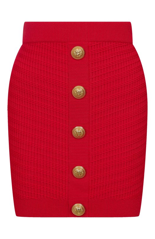 Юбка из вискозы Balmain EF0LB039/KI42 Красный EF0LB039/KI42