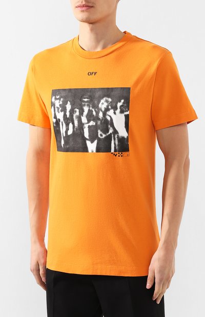 Хлопковая футболка OFF-WHITE, арт. 0MAA027R201850151910, фото 3