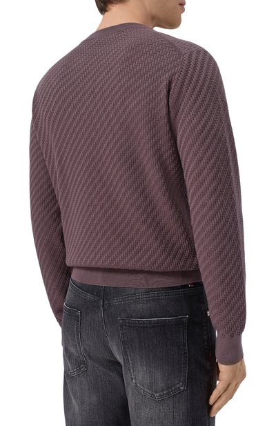 Джемпер из хлопка и шелка BRIONI темно-коричневого цвета по цене 136500 руб., арт. UMQ90L/PAK22, фото 4 Джемпер из хлопка и шелка BRIONI, арт. UMQ90L/PAK22, фото 4