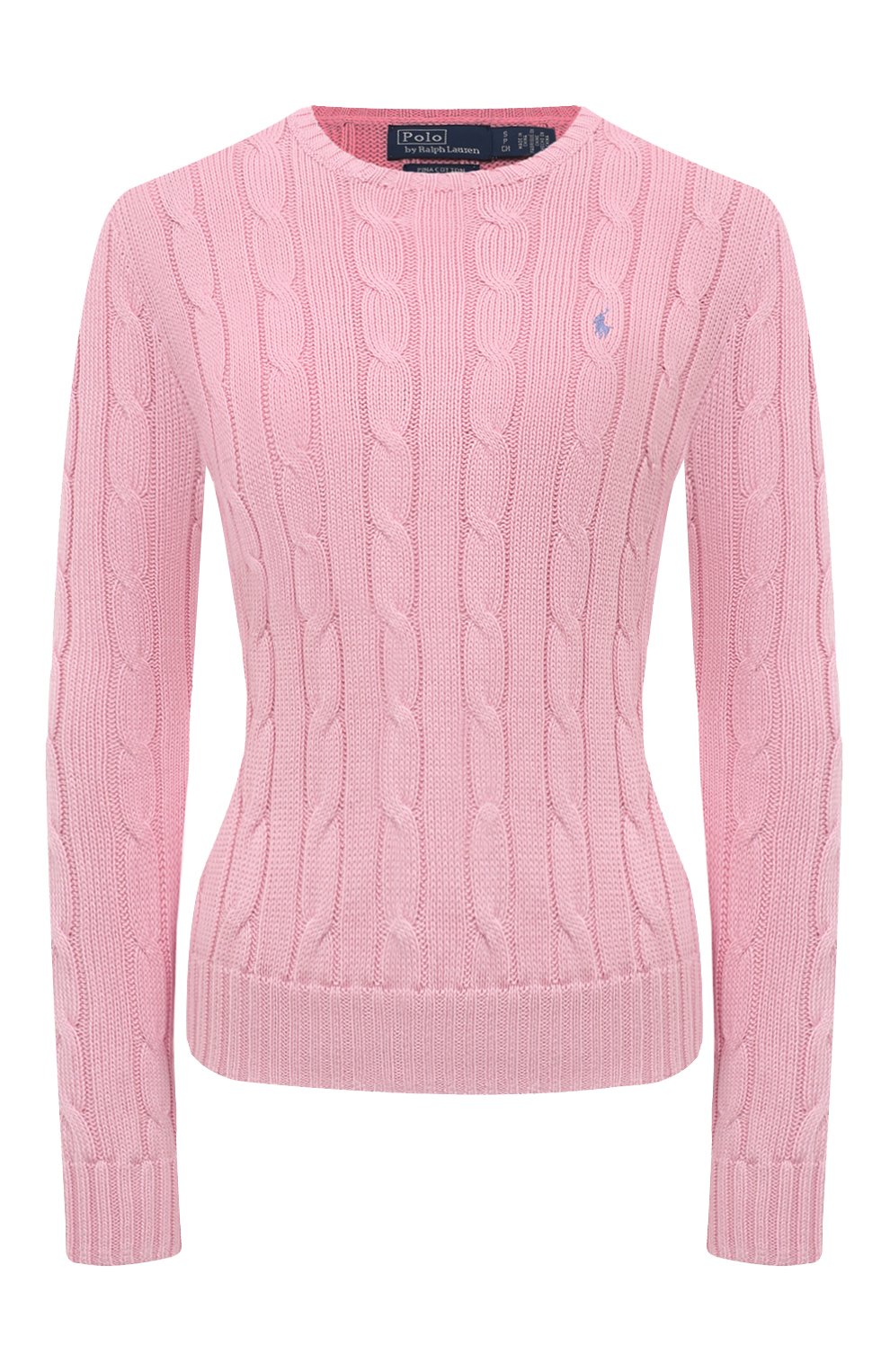 Хлопковый пуловер POLO RALPH LAUREN розового цвета по цене 25750 руб., арт. 211891640, фото 1 Хлопковый пуловер POLO RALPH LAUREN, арт. 211891640, фото 1