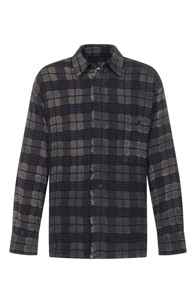 Мужская рубашка из шерсти и вискозы UMA WANG, арт. UM1503