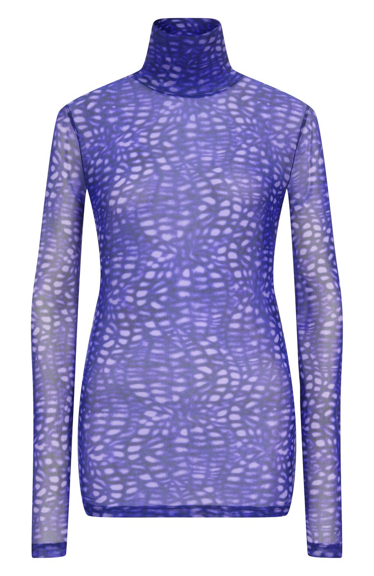 Женская водолазка DRIES VAN NOTEN фиолетового цвета, арт. 251-011159-1619 | Фото 1 (Длина (для топов): Стандартные; Рукава: Длинные; Материал внешний: Синтетический материал; Стили: Кэжуэл; Женское Кросс-КТ: Водолазка-одежда)