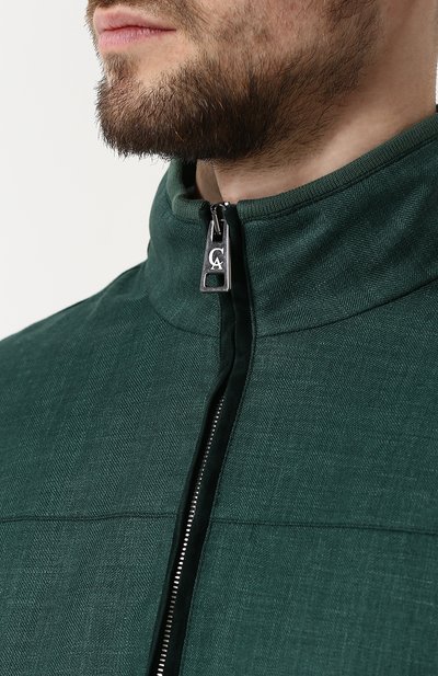 Бомбер на молнии из смеси шерсти и льна с шелком ANDREA CAMPAGNA, арт. A5T501/3934, фото 5