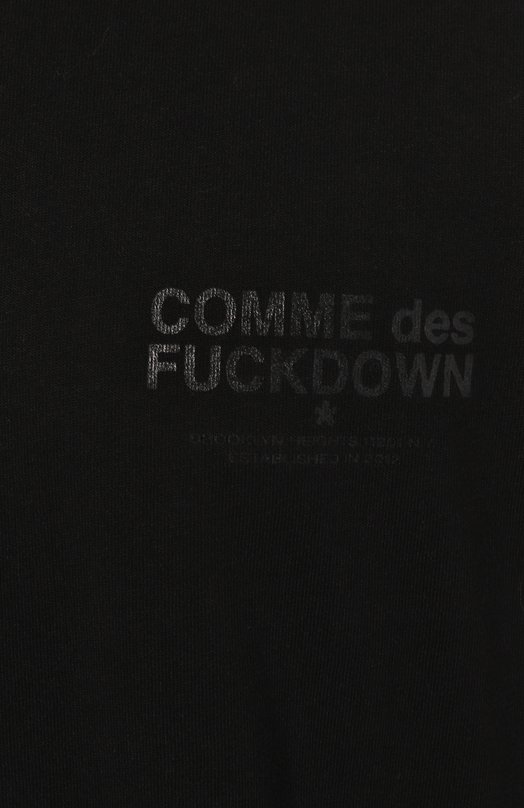 Хлопковая футболка Comme des Fuckdown CFABM01327 Чёрный  CFABM01327 Фото 5