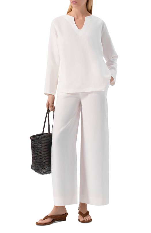 Льняные брюки Gran Sasso 76248/50000 Белый  76248/50000 Фото 2