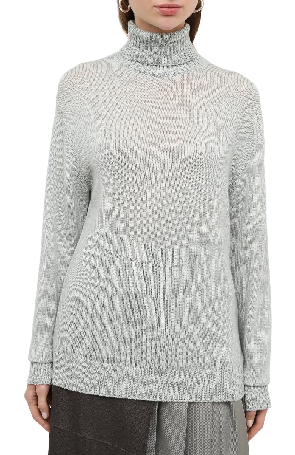 Шерстяной свитер JIL SANDER светло-зеленого цвета по цене 44300 руб., арт. JPPR752504-WRY20048, фото 3 Шерстяной свитер JIL SANDER, арт. JPPR752504-WRY20048, фото 3