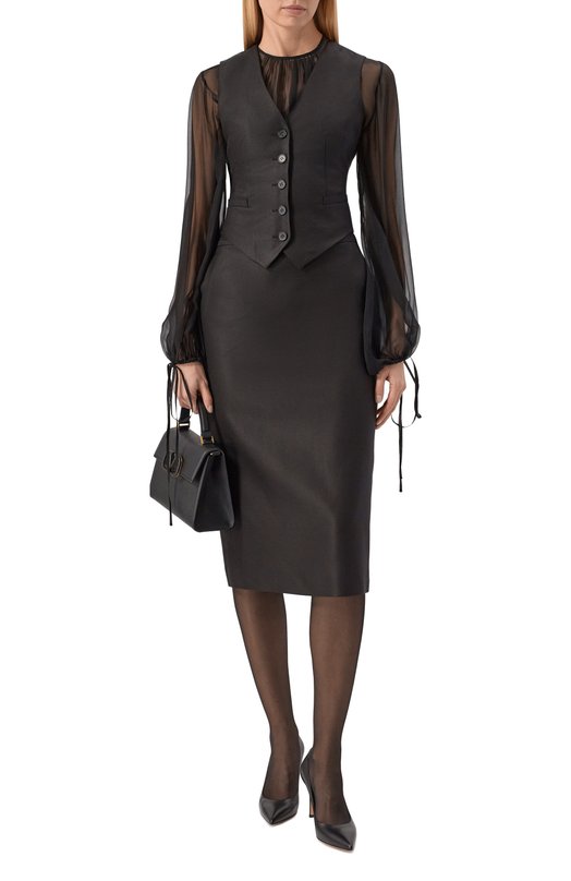 Шелковая юбка MVST M25.1PW.S002/ZEGNA Чёрный  M25.1PW.S002/ZEGNA Фото 2