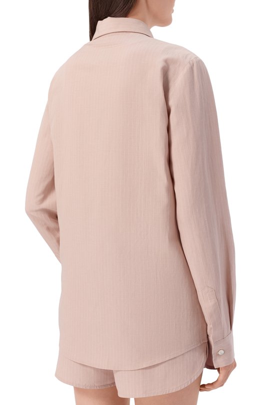 Рубашка из вискозы и льна Jacob Cohen JDM_C0076 002 T899A RW Бежевый  JDM_C0076 002 T899A RW Фото 4