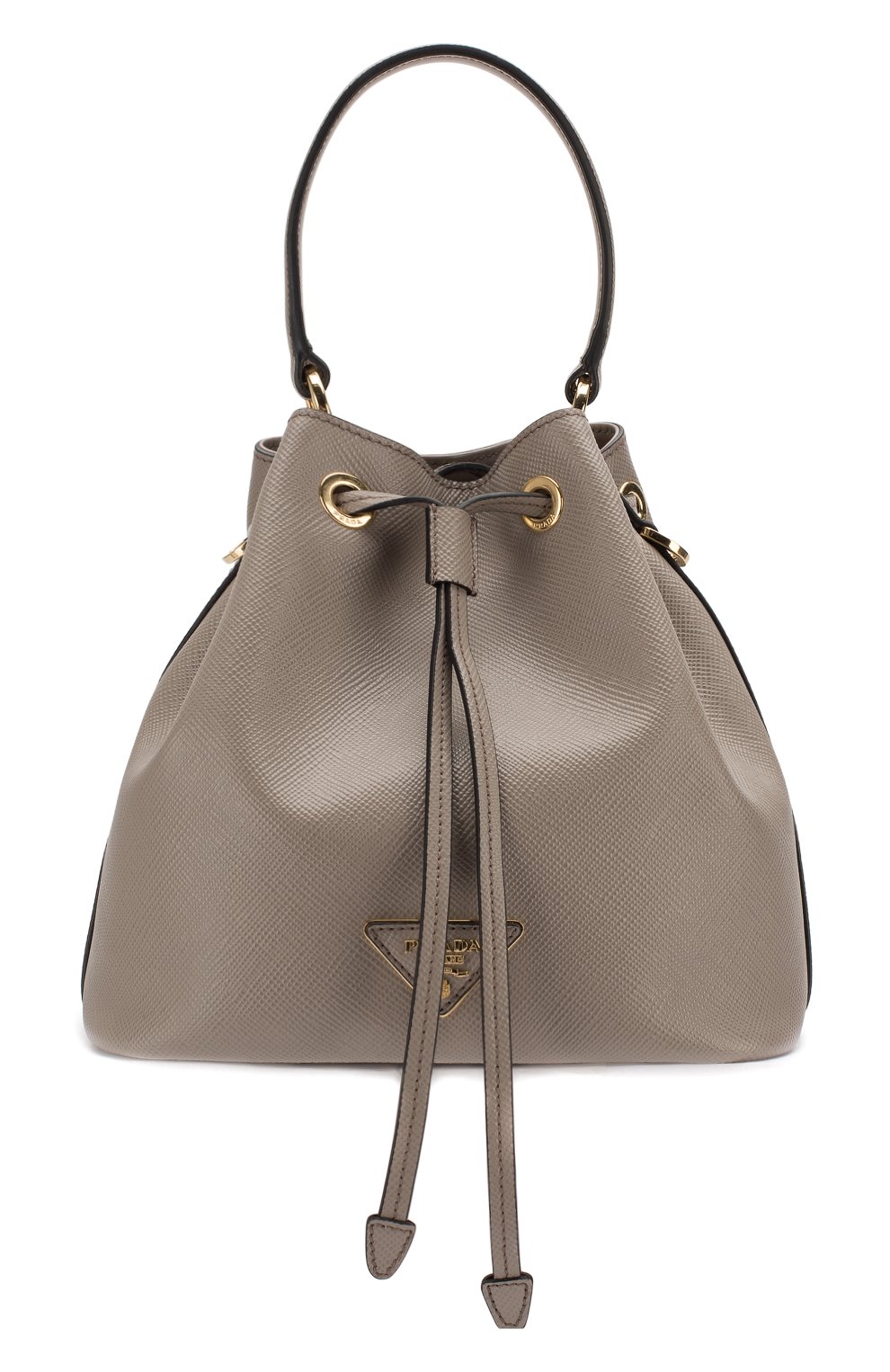 Сумка bucket PRADA серого цвета по цене 230000 руб., арт. 1BE032-2A4A-F0572-OOO, фото 1 Сумка bucket PRADA, арт. 1BE032-2A4A-F0572-OOO, фото 1