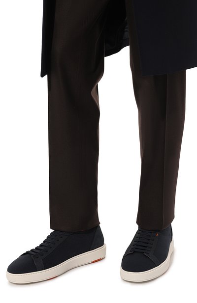 Текстильные кеды cleanic SANTONI темно-синего цвета по цене 59950 руб., арт. MBCC21540BARNSB3N01, фото 3 Текстильные кеды cleanic SANTONI, арт. MBCC21540BARNSB3N01, фото 3