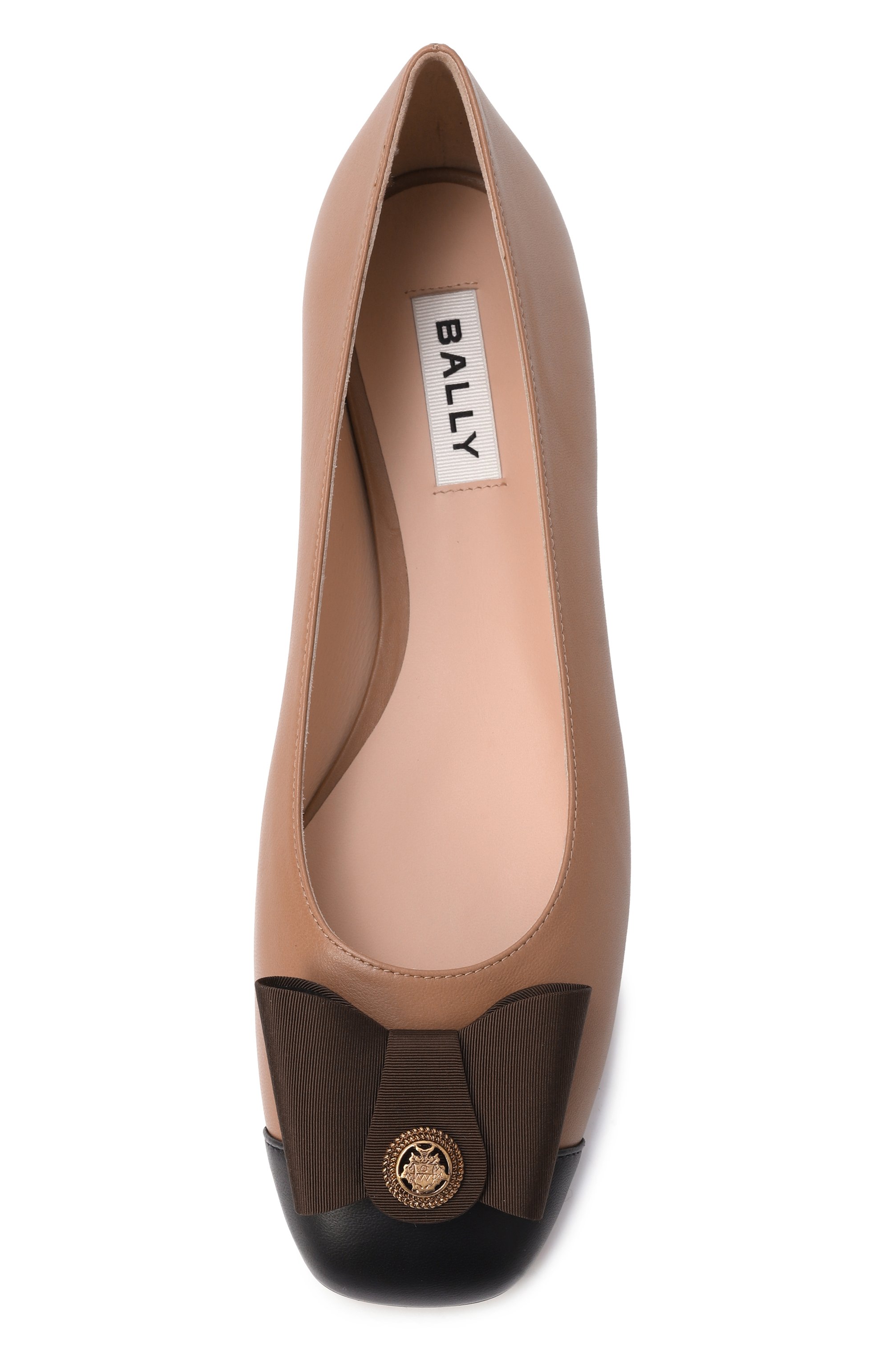 Кожаные балетки b-bow BALLY светло-коричневого цвета по цене 94150 руб., арт. WA051K/NA040, фото 6 Кожаные балетки b-bow BALLY, арт. WA051K/NA040, фото 6